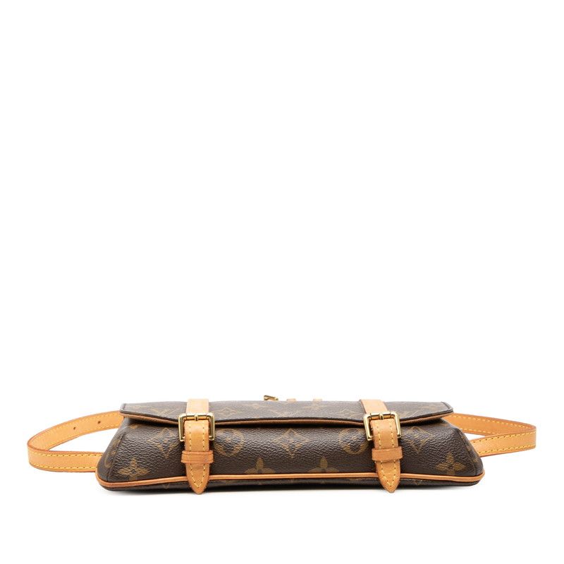 Louis Vuitton Monogram Pochette Marelle Belt Bag Brown Leather — view 3