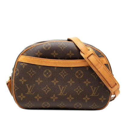 Louis Vuitton Monogram Blois Crossbody Shoulder Bag Brown Leather