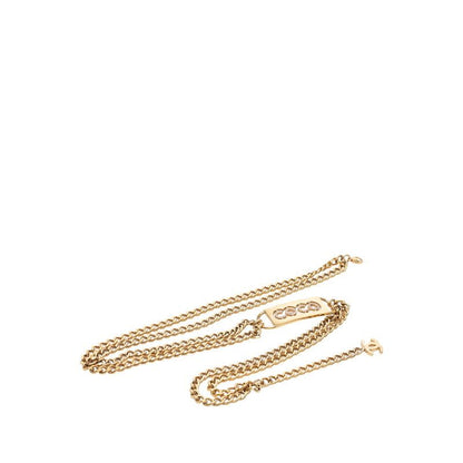 Chanel CC Logo Plate Chain Belt 02 Gold Plated