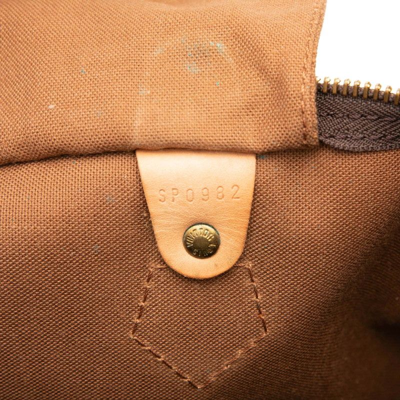 Louis Vuitton Monogram Speedy 40 Boston Bag Brown Leather — view 5