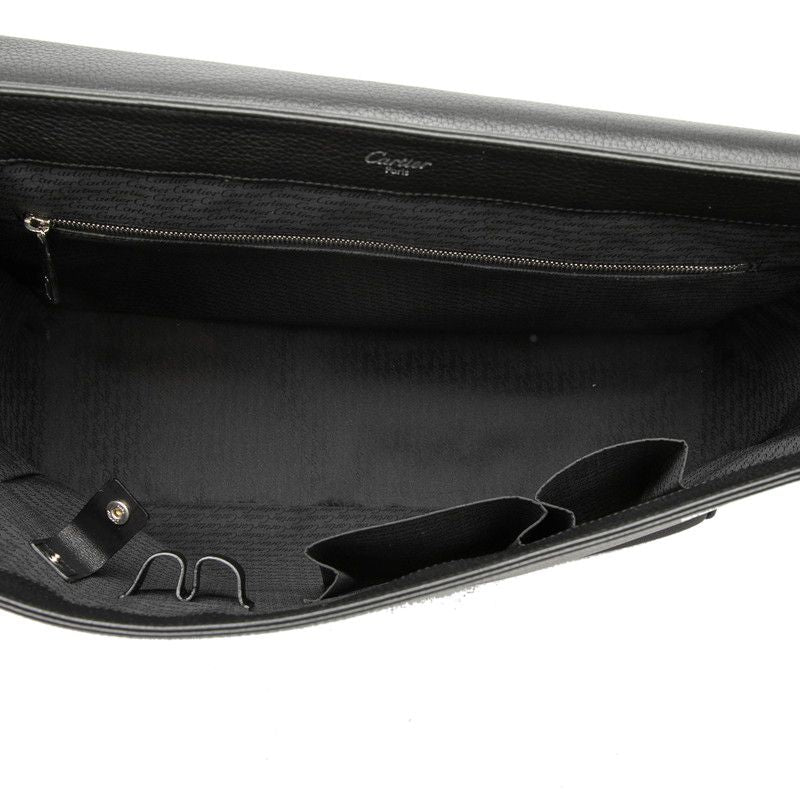 Cartier Pasha Crossbody Shoulder Bag Black Leather — view 4