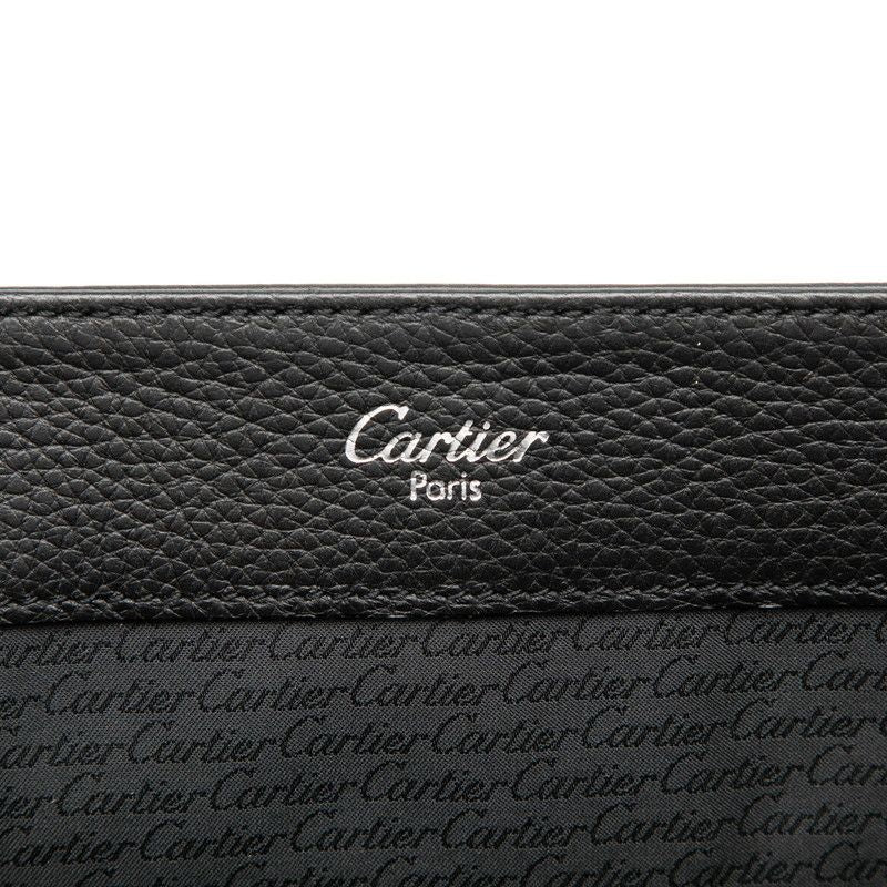 Cartier Pasha Crossbody Shoulder Bag Black Leather — view 5
