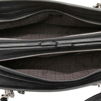 Cartier Ladonya Chain Shoulder Bag Black Brown Leather — view 4