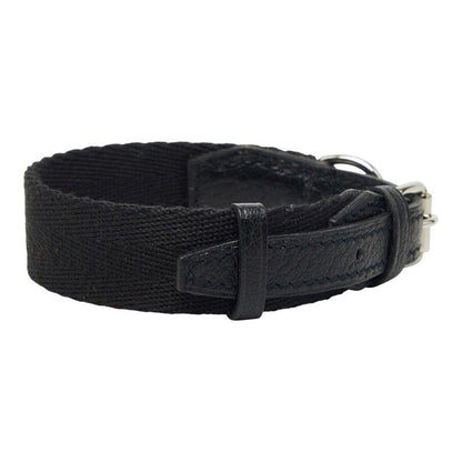 Hermes Kelly Dog Color Collar Black Leather Canvas — view 4