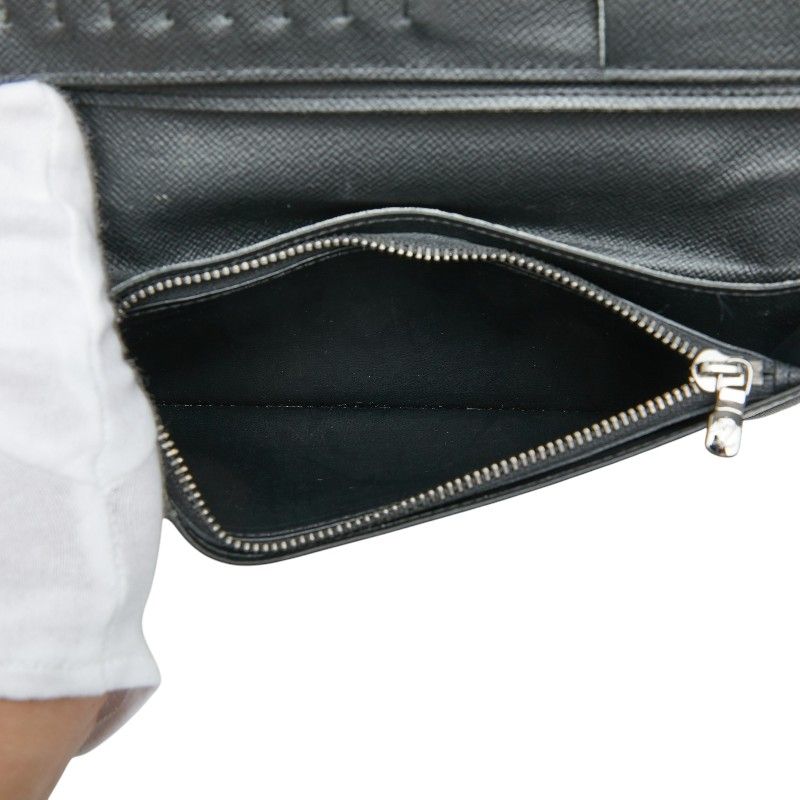 Louis Vuitton Monogram Eclipse Portefeuille Brazza Wallet Black Gray Leather — view 7