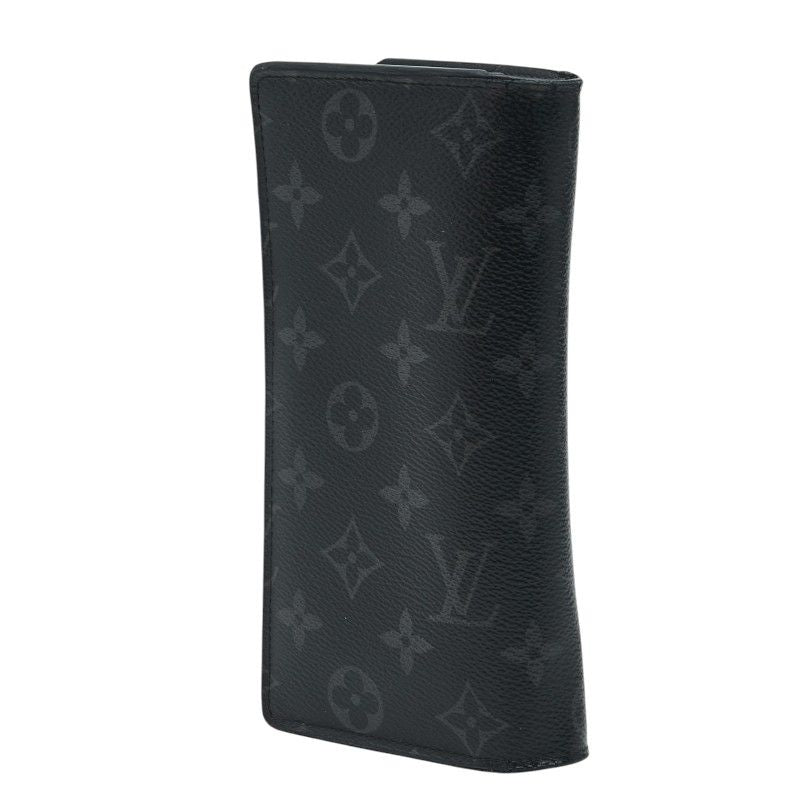 Louis Vuitton Monogram Eclipse Portefeuille Brazza Wallet Black Gray Leather — view 2