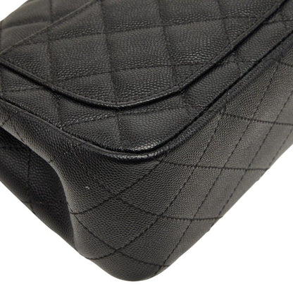 Chanel Mini Quilted 17 CC Logo Chain Shoulder Bag Pouch Pochette Black Silver — view 7