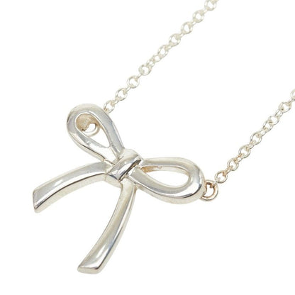 Tiffany & Co Bow Ribbon Necklace Silver