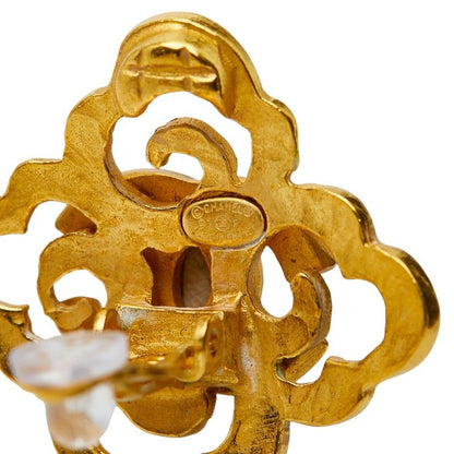 Chanel Vintage CC Logo Earrings Gold Plated — view 4