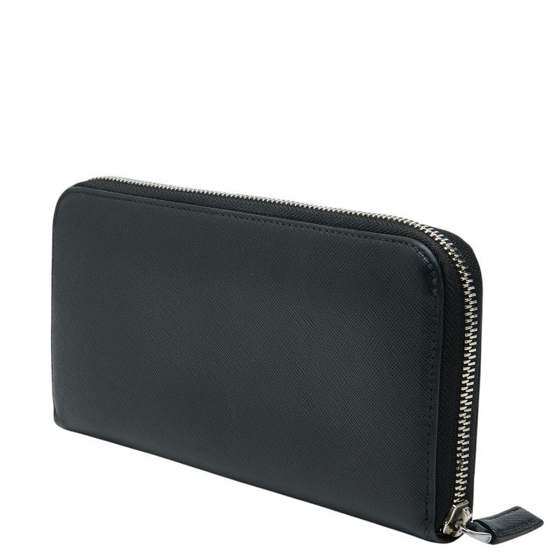 Prada Zip Around Wallet Black Saffiano Leather — view 2