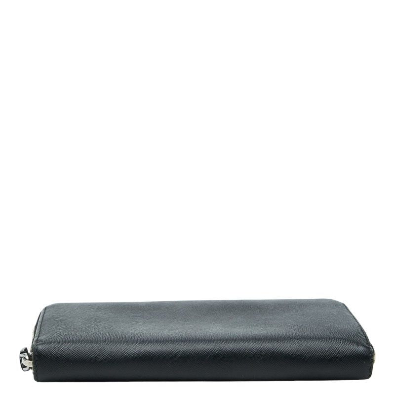 Prada Zip Around Wallet Black Saffiano Leather — view 3