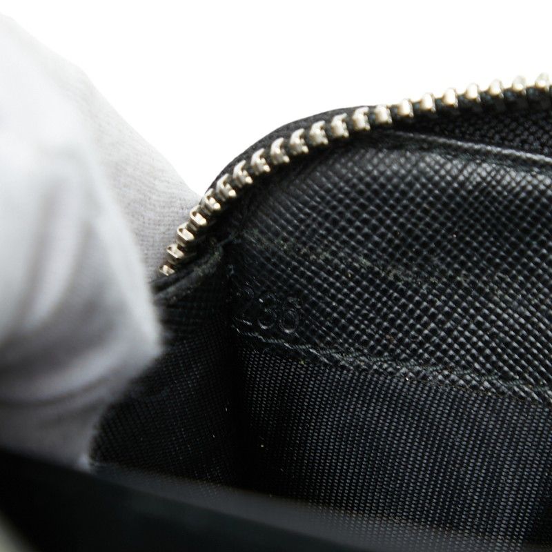 Prada Zip Around Wallet Black Saffiano Leather — view 8