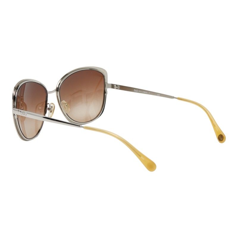 Dolce & Gabbana Logo Sunglasses Silver Gold Metal & 1- Eyewear — view 2