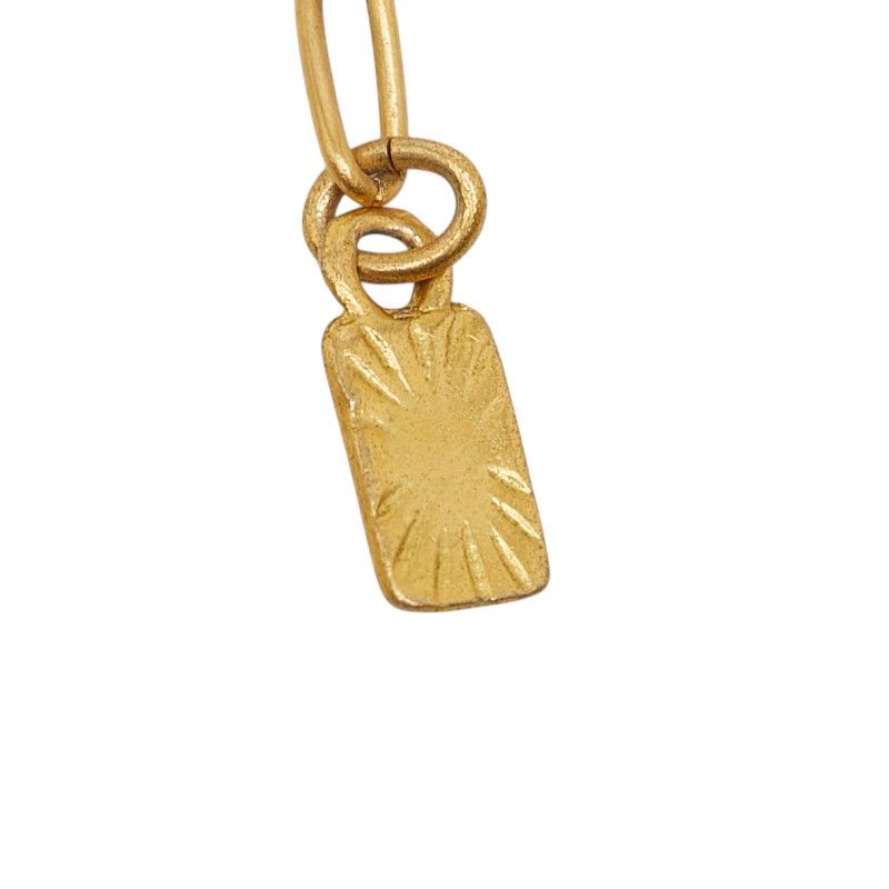 Saint Laurent Vintage YSL Logo Necklace Gold Plated — view 6