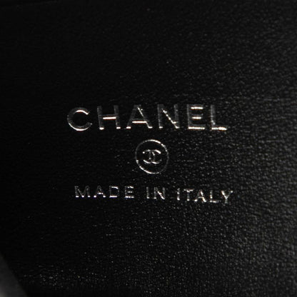 Chanel CC Logo Quilted Coin Case Compact Wallet L-shaped So Black Leather — view 5