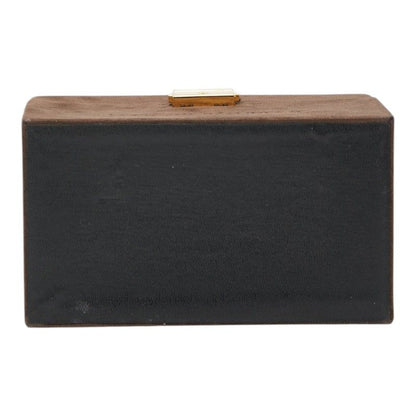 Saint Laurent Logo Box Set Vanity Bag Brown Suede Leather — view 3