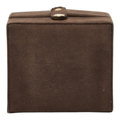 Saint Laurent Logo Box Set Vanity Bag Brown Suede Leather — view 8