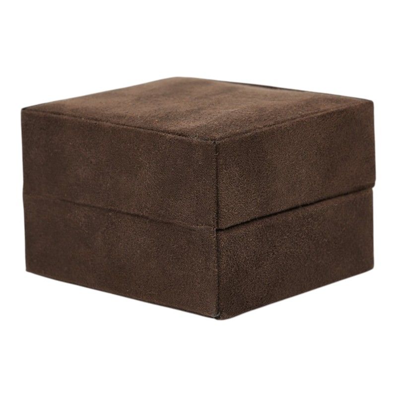 Saint Laurent Logo Box Set Vanity Bag Brown Suede Leather — view 7