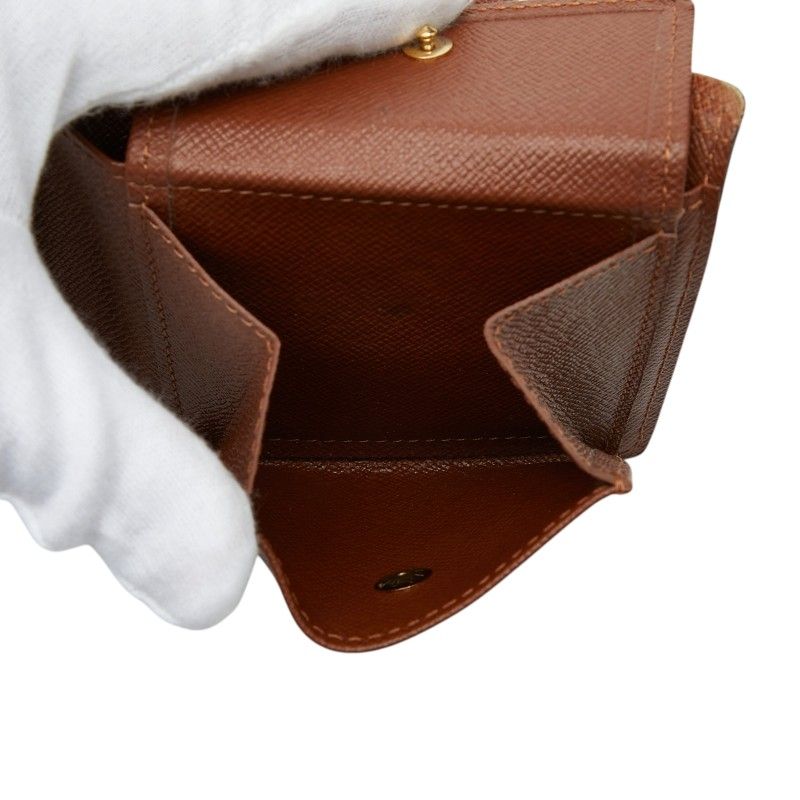 Louis Vuitton Monogram Portobier Cult Cles Monet Bifold Wallet Brown — view 7
