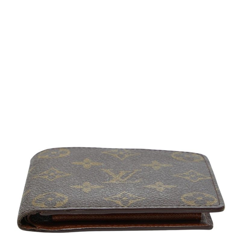 Louis Vuitton Monogram Portobier Cult Cles Monet Bifold Wallet Brown — view 3