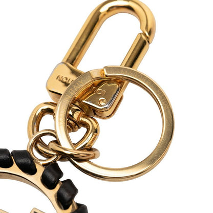 Louis Vuitton Porte Cles Berry Key Holder Bag Charm Black Gold Leather Plated — view 4