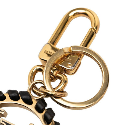 Louis Vuitton Porte Cles Berry Key Holder Bag Charm Black Gold Leather Plated — view 5