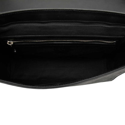 Gucci GG Supreme Shoulder Bag Black Gray Leather — view 4