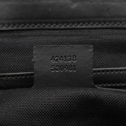Gucci GG Supreme Shoulder Bag Black Gray Leather — view 6