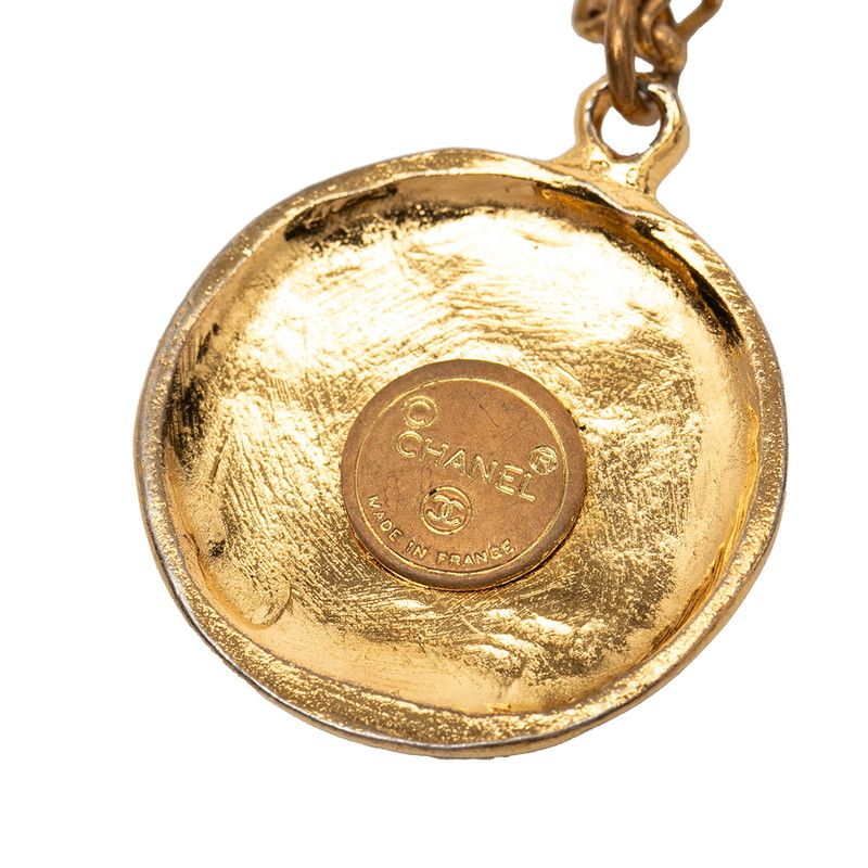 Chanel CC Logo Necklace Gold Plated — view 5