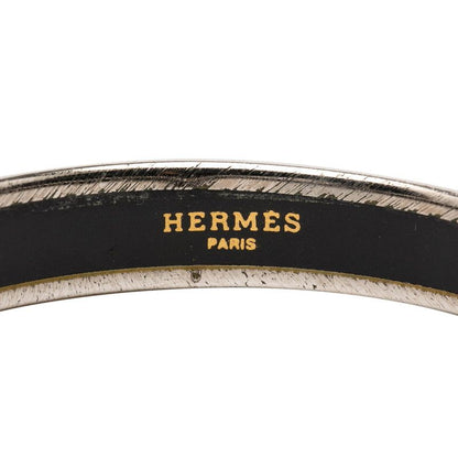 Hermes Enamel PM Bangle Silver Ivory Metal 1- Bracelet — view 4