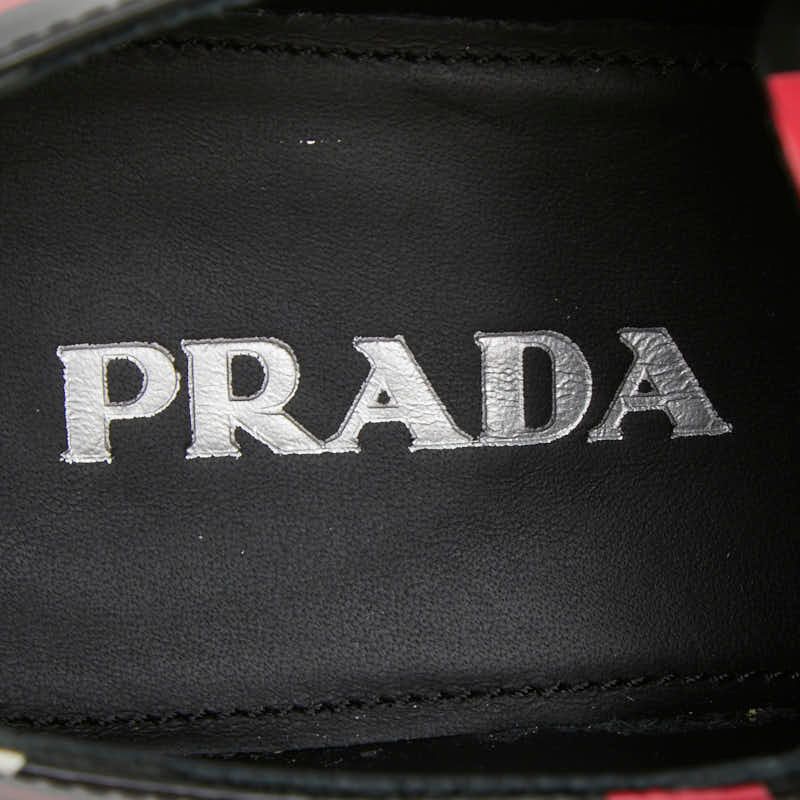 Prada Dress Shoes 37 Multi Color Black Red Patent Leather — view 7