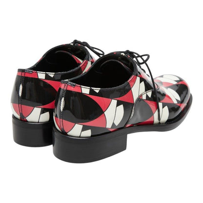 Prada Dress Shoes 37 Multi Color Black Red Patent Leather — view 2