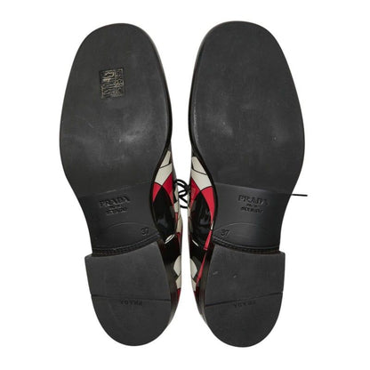 Prada Dress Shoes 37 Multi Color Black Red Patent Leather — view 5