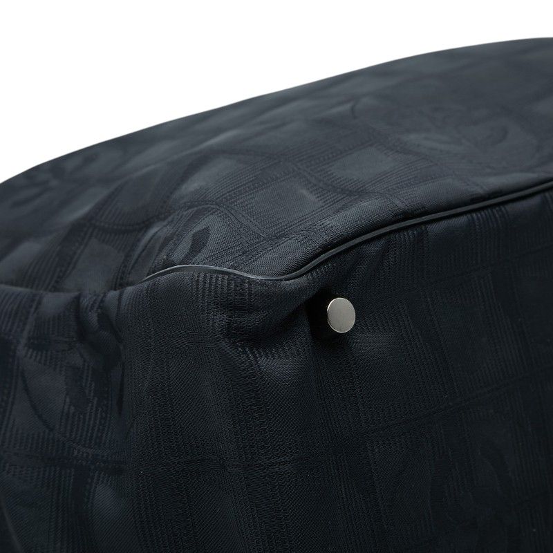 Chanel New Travel Line CC Logo Tote Black Nylon Leather — view 5