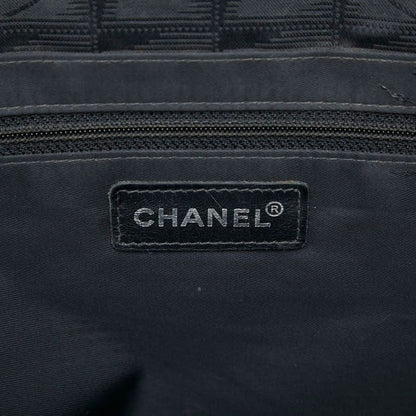 Chanel New Travel Line CC Logo Tote Black Nylon Leather — view 9