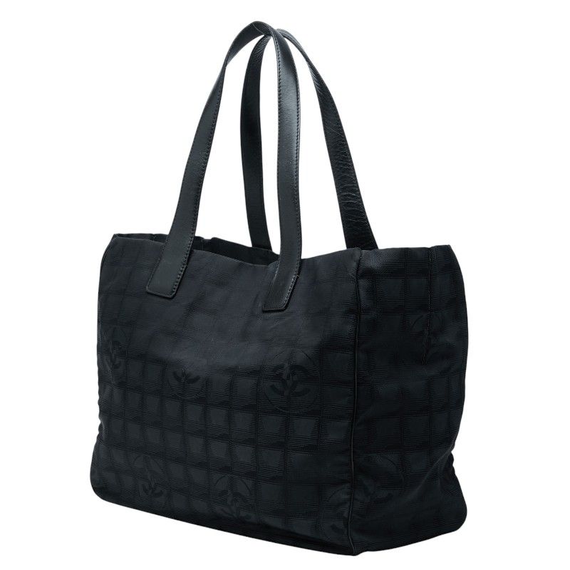 Chanel New Travel Line CC Logo Tote Black Nylon Leather — view 2