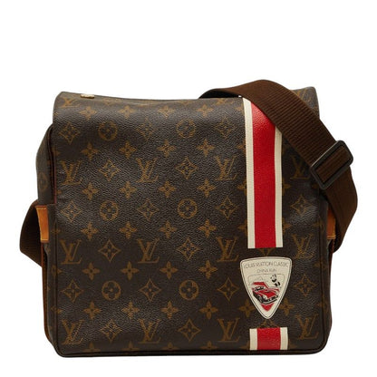 Louis Vuitton Monogram Naviglio Chinaran Crossbody Shoulder Bag Brown Leather