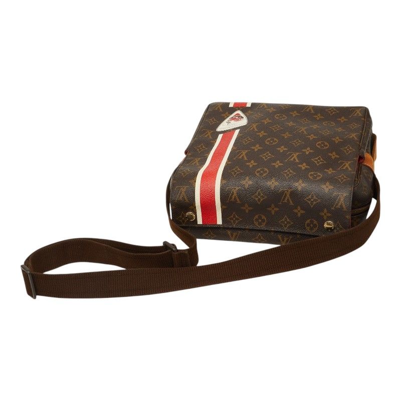 Louis Vuitton Monogram Naviglio Chinaran Crossbody Shoulder Bag Brown Leather — view 8
