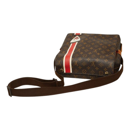 Louis Vuitton Monogram Naviglio Chinaran Crossbody Shoulder Bag Brown Leather — view 8
