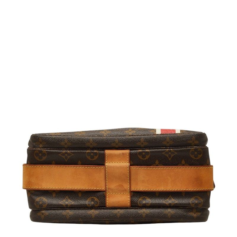 Louis Vuitton Monogram Naviglio Chinaran Crossbody Shoulder Bag Brown Leather — view 3