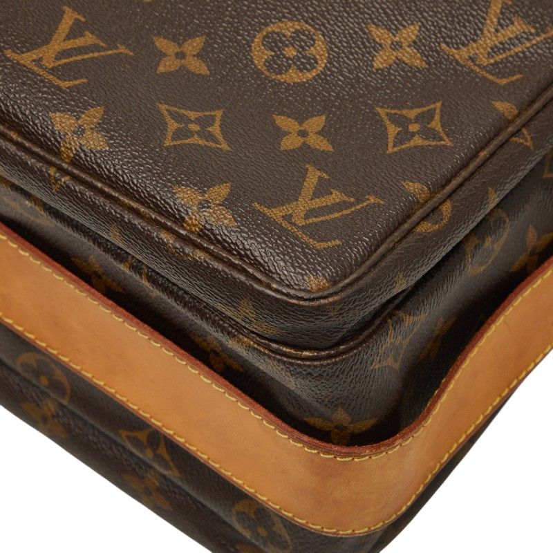 Louis Vuitton Monogram Naviglio Chinaran Crossbody Shoulder Bag Brown Leather — view 6