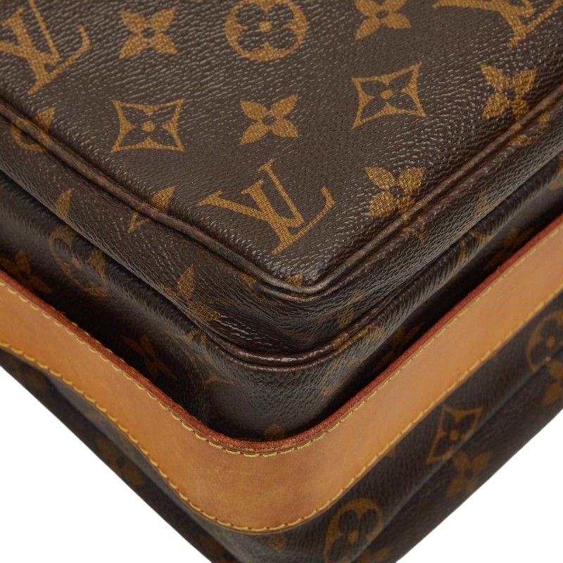Louis Vuitton Monogram Naviglio Chinaran Crossbody Shoulder Bag Brown Leather — view 5