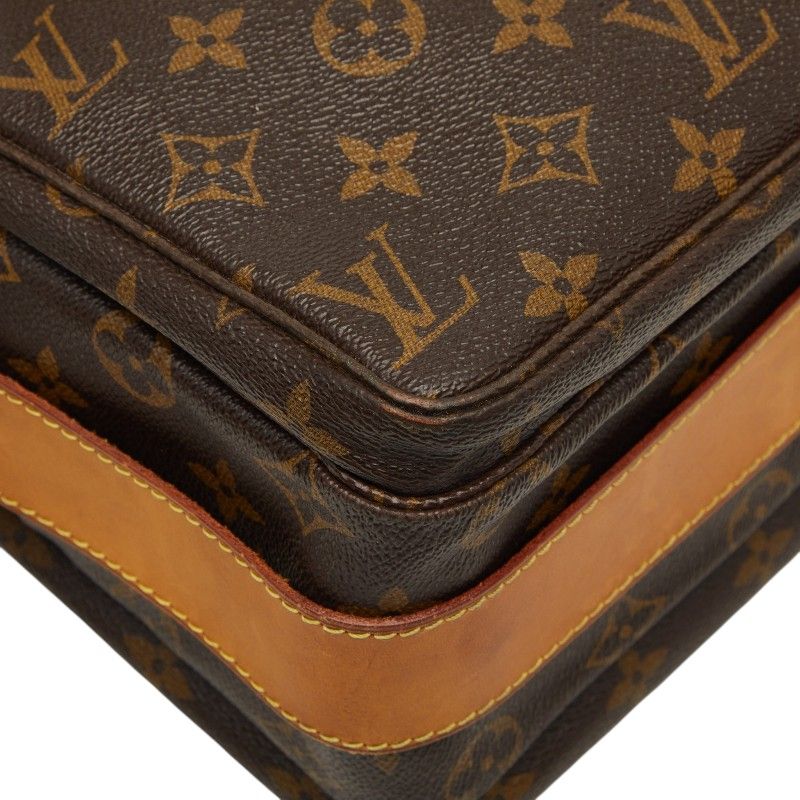 Louis Vuitton Monogram Naviglio Chinaran Crossbody Shoulder Bag Brown Leather — view 7