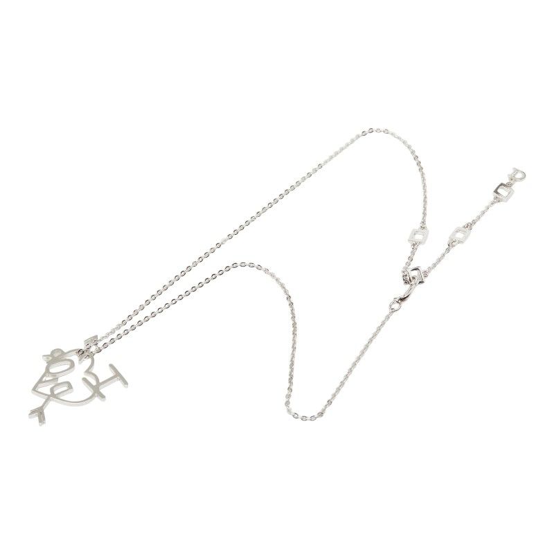 Dior I Love Dior Heart Arrow Necklace Silver Metal — view 6