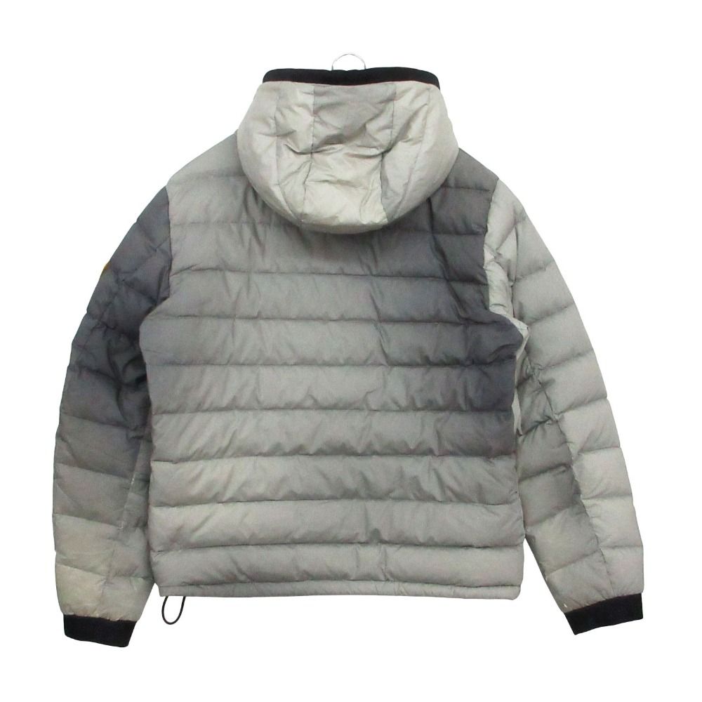 Moncler Off White by Virgil Abloh Dinard Down Jacket Rubber Big Patch Logo Gray — view 2