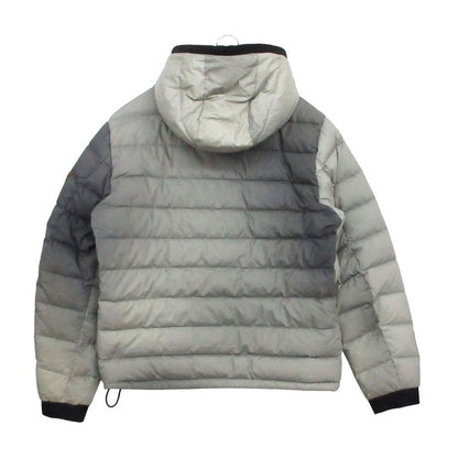 Moncler Off White by Virgil Abloh Dinard Down Jacket Rubber Big Patch Logo Gray — view 2