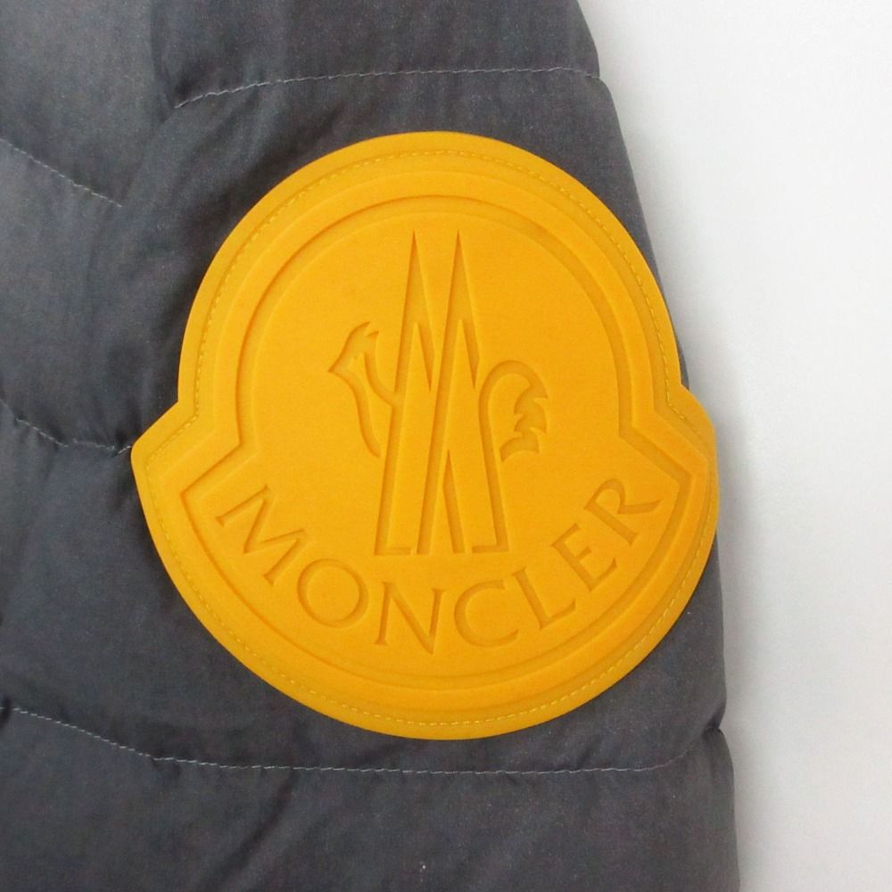 Moncler Off White by Virgil Abloh Dinard Down Jacket Rubber Big Patch Logo Gray — view 5
