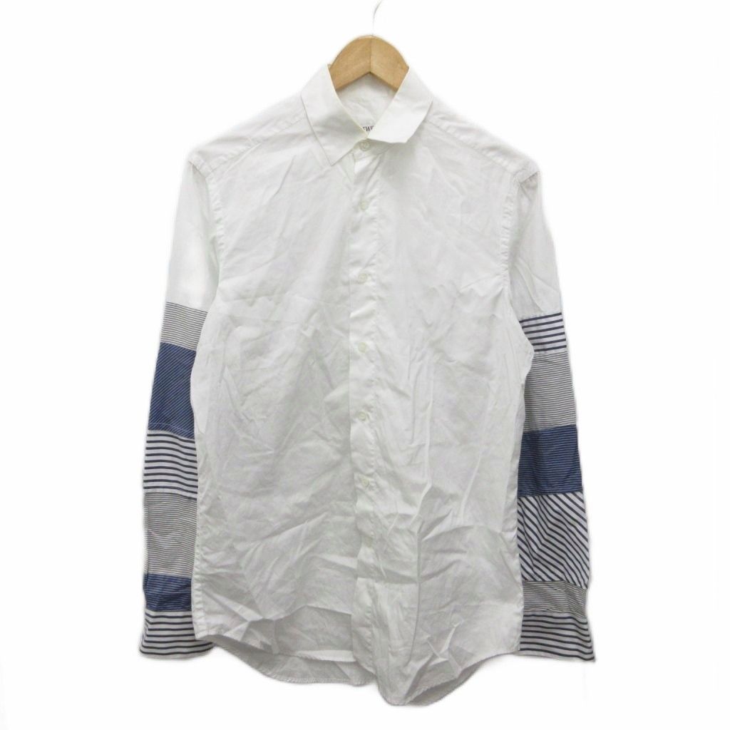 Loewe Shirt Long Sleeve Contrast Border White 37