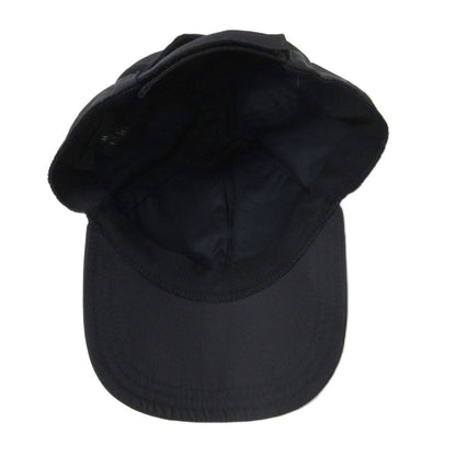 Prada les Nylon Baseball Cap Hat Triangle Plate Black — view 6