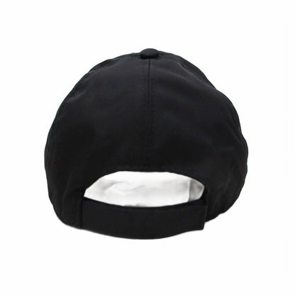Prada les Nylon Baseball Cap Hat Triangle Plate Black — view 4
